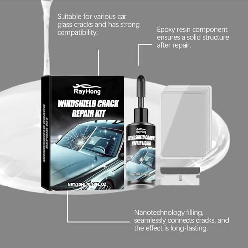 Image of Windshield Crack Repair Kit, 2025 New Cracks Gone Glass Repair Kit, Quick Fix Automotive Windscreen Tool, Premium Windshield Repair Kit for Chips and Cracks