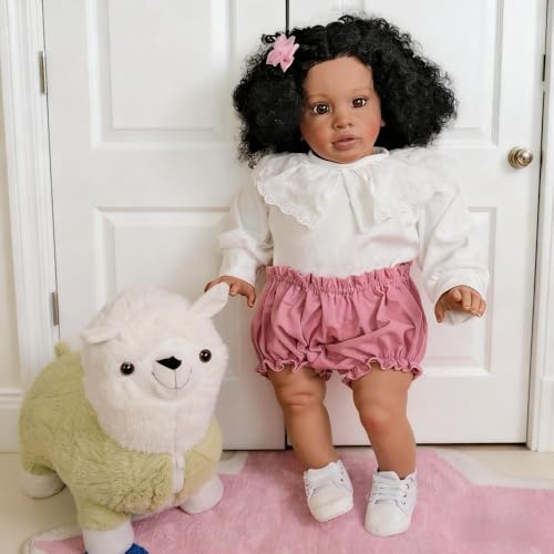 Anano Big Black Reborn Baby Doll Pippa African American Biracial Babies 26