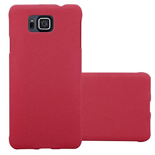 cadorabo Coque pour Samsung Galaxy Alpha en Frosty Rouge - Housse Protection Rigide en Plastique Dur avec Anti-Choc et Anti-Rayures - Ultra Slim Fin Hard Case Cover...