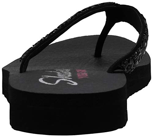 Skechers Women's Meditation-Daisy Delight Sport Sandal Black/Black 6 Wide