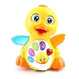 CoolToys Quacking Duck Interactive Walking Musical Baby Toy with Volume Control and Bump Sensors, Cute Educational Toy for Toddlers and Babies