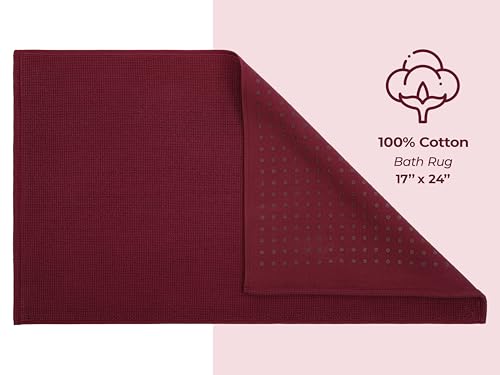 image for American Soft Linen Bath Rug, 17 in 24 in 100% Cotton Bath Mats Rugs f