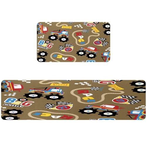 Tapete de cocina de camión alfombra de pasillo y cuarto de lavado rectangular 2