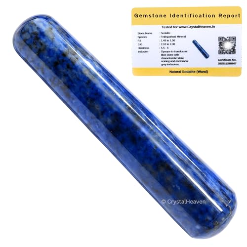 Image of Sodalite Crystal Wand - Smooth Crystal Wand for Energy Healing, Chakra Balancing, Meditation and Home Decor - Crystals and Healing Stones for Gift