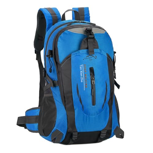 ABPOK 35L Lightweight Outdoor Hiking Backpack, Durable Handy Waterproof Foldable Climbing Rucksack for Camping Walking (Blue, 35L)