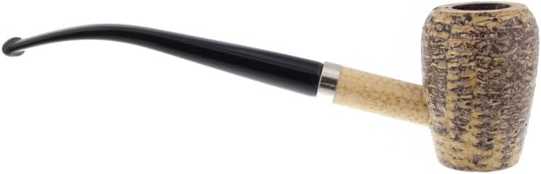 Elf Cobbit Bent Churchwarden Corncob Tobacco Pipe with Black Italian Acrylic Stem