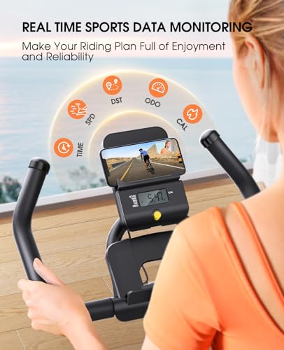 homeTro Magnetic Exercise Bike – Ultra-Quiet Indoor Cycling Bike with Adjustable Resistance, Comfortable Seat, LCD Display, 150kg Capacity – Exercise Bikes for Home Use Cardio Workouts - Image 5