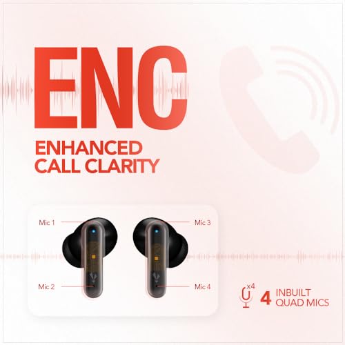 Image of MadRabbit Dyno TWS in-Ear Earbuds, 80H Playtime, 50MS Low Latency Gaming, ENC Quad Mics, 12MM Bass Drivers, BT 5.3, IPX5 Dust & Water Resistant, Made in India, Voice Assistant, Auto Connect, Black