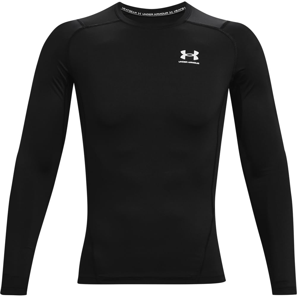 Under Armour Ua Hg Armour Comp Ls Maglietta a maniche lunghe, Nero, S-M Uomo
