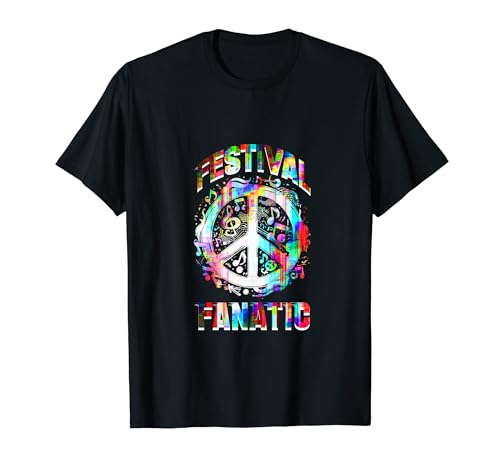 Festival Fanatic Vibrant Peace Sign Camiseta