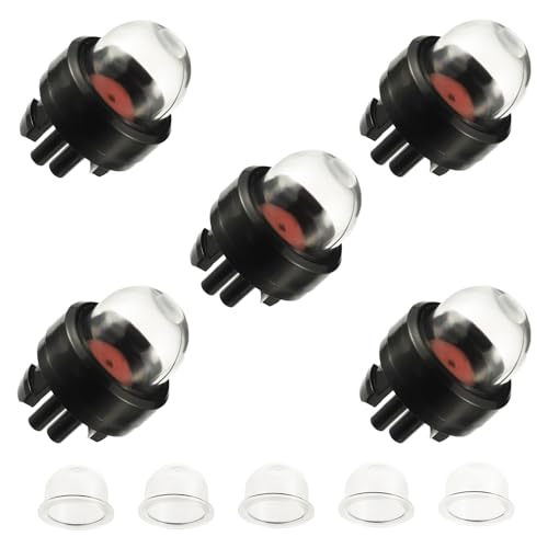 Huarew 5 Pezzi Pompa Per Bulbo Di Innesco A Scatto+5 Pezzi Carburatore Primer Bulb, Snap-In Carburatore Primer Bulb, Per Motosega Tosaerba Decespuglia
