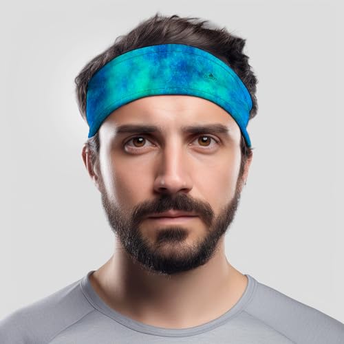 Image of Duwoni Sports Headbands for Men, Moisture Wicking Workout Headband, Sweatband Headbands for Running,Cycling,Football,Yoga,Tennis,Hiking,Hairband for Women and Men