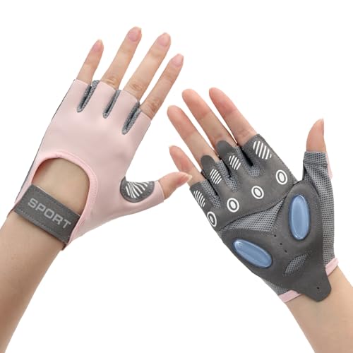 Image of TecoKart Gym Gloves Half Hand Gloves for Women Weight Lifting Gloves for Gym Workout Bike Gloves Gym Accessories for Women Liquid Silicone Anti-Slip and Wear-Resistant Hand Gloves for Women & Men