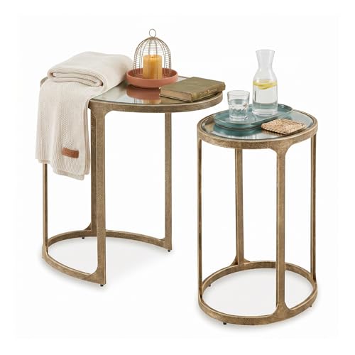 Signature Design by Ashley Irmaleigh Mirrored Nesting Accent Table Set of 2