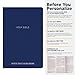 Personalized NKJV Bible New King James Version Faux Leather Holy Bible Small Print Economy Bible with Custom Name at The Lower Right Side, Custom Gift for Christian & Religious Celebrations (Blue)