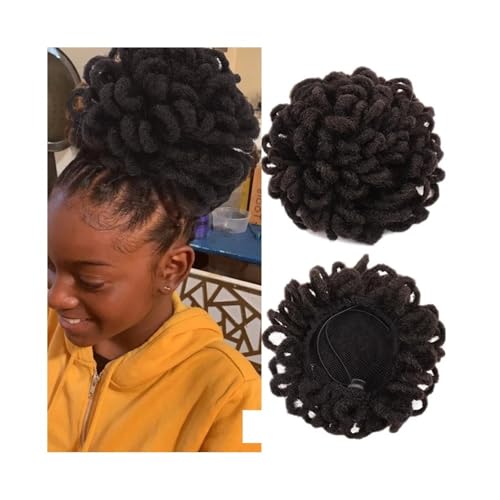 Synthetic Bun Afro Puff Drawstring Ponytail Hair Chignon Braids Buns
