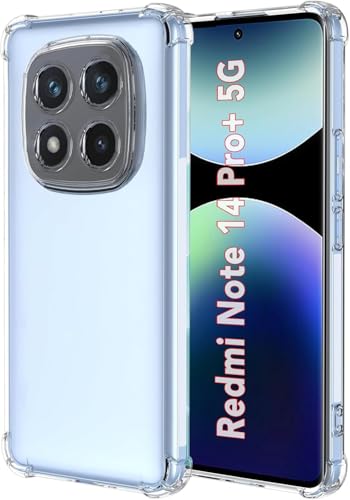Image of REALCASE Silicone Redmi Note 14 Pro Plus 5G Back Cover Case, Scratch Resistant Protective Crystal Clear Transparent Shock Proof Bumper Back Cover Case for Redmi Note 14 Pro Plus 5G
