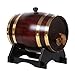 HWhome Beczka na wino z drewna dębowego 1,5 l/3 l/5 l/10 l/20 l/25 l/30 l/50 l beczka do przechowywania wina whisky rum, do przechowywania wina i napojów alkoholowych dozownik alkoholu wina, brązowy (rozmiar: 25 l)