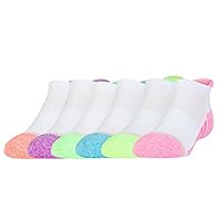 Gold Toe Girls' Big Show Socks with Cushion Tab and Arch Support 6-Pairs, Large, Multicolor, GG175