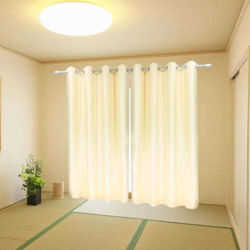 Image of Double Curtains 2 in 1 Embroidery Transparent Curtain with 80% Blackout Curtain Best for Every Interior Living Grommet(Brown 5 feet Set 2)