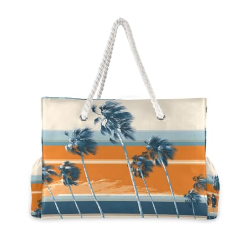 susiyo Palm Trees Beach Bags for Women Large Travel Tote Bag Waterproof Sandproof Lightweight Swim Pool Bag for Family Outdoor2