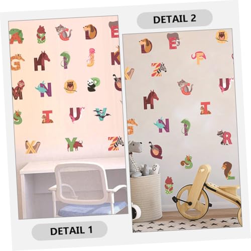Vinilo Decorativo Alfabeto Animales OUNONA 26 piezas miniatura 3
