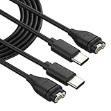 Cavo di ricarica USB C per orologio Garmin Forerunner 745 935 945 45 45S 245 Music, Fenix 5 5S 5X Plus 6 6S 6X Pro 7 7S 7X, Vívoactive 3 4 4S, Venu, Approach S10 S40 S60 S12, Instinct, confezione da 2