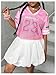 Floerns Girl's Y2k Number Jersey Shirts Half Sleeve V Neck Sport Streetwear Tee Tops Pink 11Y