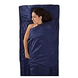 Sea to Summit Silk-Cotton Blend Travel and Sleeping Bag Liner, Traveller w/Pillow Slip (85x36 inches)