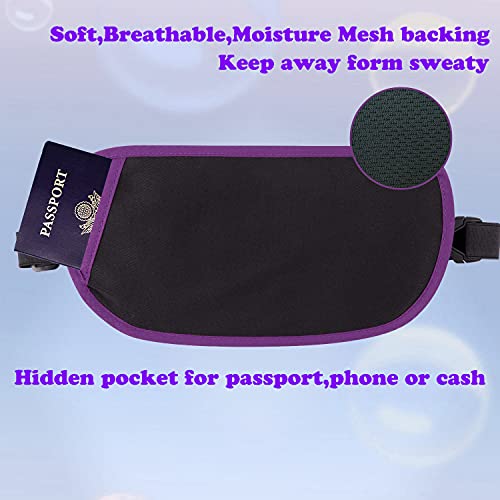 Image of Goothdurs Fanny Pack for Women Men Fashion Waist Bag Waterproof Hip Bum Bag with Adjustable Belt for Running Travel Hiking Cycling Money