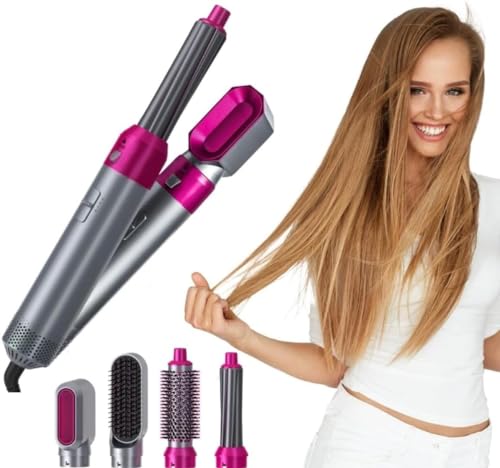 Escova Secadora 5 Em 1 Secador Modelador Alisador Elétrico Ar Quente Pente Modelador De Cabelos - YO