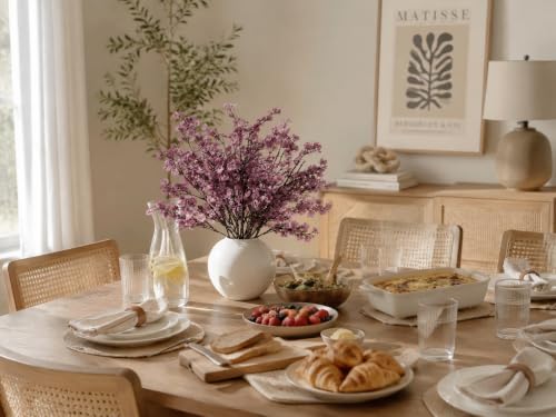 Image of Mandy's 6 Bundles Artificial Dusty Pink Baby's Breath Flowers