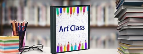 Avery Durable View Binder, 1" Slant Rings, 220 Sheet Capacity, 3 Ring Binder, 2 Pockets, PVC Free, Black (34003) - View 5