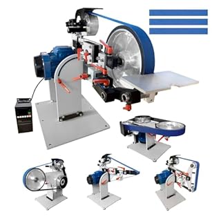 JLD 2 * 72-82Belt Grinder Sander, equipped with 2.2KW VFD, three sets of grinding heads, and 3 zirconia corundum sand belts (60 100 180) compatible with 2 * 72 sand belts