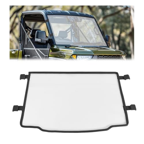 HECASA Full Windshield Compatible With 2015-2025 Polaris Ranger 500 / 570 Midsize Profit Cage UTV Front Windshield Windscreen Clear Scratch Resistance Polycarbonate