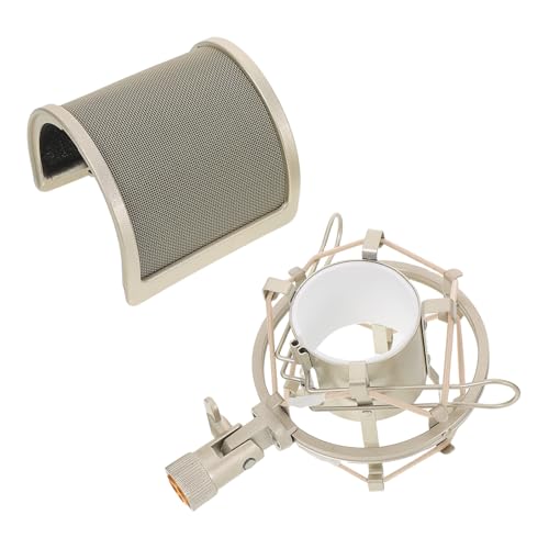 Cabilock Filtro Anti-pop Forma Di u Per Microfono Schermo Antivento e Isolante Per Microfono Copertura Antivento Per Registrazione Vocale Supporto Antiurto Per Streaming Live