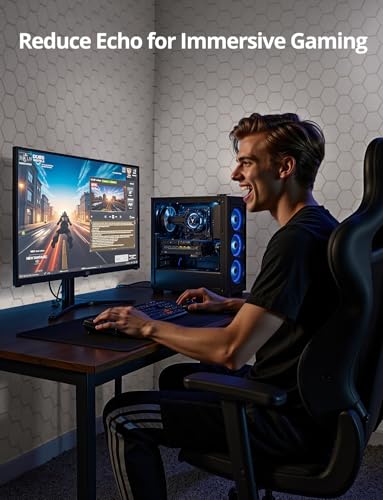 Image of Acoustic Wall Panels Sound Absorbing, Honeycomb Self Adhesive Wall Tiles Panel, 12 Pack Decorative Hexagon Design for Studio, Home Office, Gaming Room, Acoustic Treatment, 12 inchx12 inchx0.4 inch, Beige