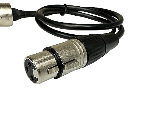 DIYTECH Premium XLR Pass Through Cable, No Solder, for Stage Box, Patch Panel, Floor Box - No Solder for Pro Audio Installations (Male to Female)