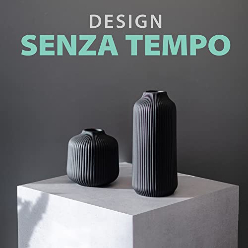 Vasi In Ceramica In Stile Nordico, Vaso Moderno Decorativo Per Erba Della Pampa, Decorazione Boho Per Davanzale, Set Di Vasi In Nero Opaco, Vaso - 3