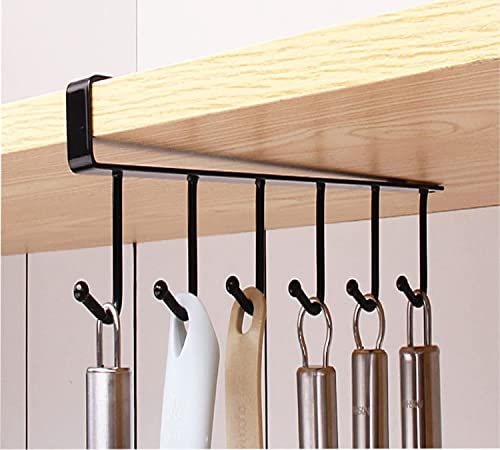 earetah Schrankeinsatz Haken Getränkehalter unter dem Schrank - Kaffeetassenhalter mit 6 Haken für die Küche, passend für Regale mit Einer Dicke von 2,5 cm oder weniger Cover