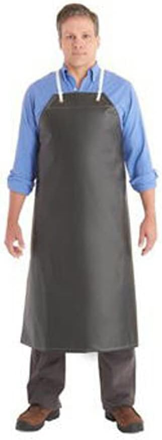 Ansell Healthcare 105256 Series 56-512 Hycar Heavyweight CPP Supported Apron, 18 oz., 35" Width x 45" Length, Black (Pack of 12)