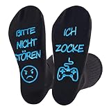 Lustige Gaming Socken Gamer Geschenk Mit Spruch Bitte Nicht Stören Ich Zocke Zocken Socken Lustig Neuheit Geschenke Für Zocker Männer Herren Frauen Damen Weihnachts Erntedankfest Geburtstag