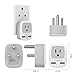 TESSAN South Africa Power Adapter, Grounded Travel Plug Adaptor with 2 USB &1 American Outlet Charger for Type M Country Such as Bhutan, Botswana, India, Namibia Nepal Pakistan