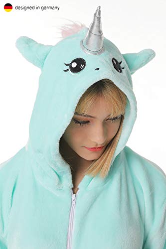 Corimori 1852 (10+ Designs) Jade The Unicorn, One Piece Onesie Hooded Jumpsuit For Adults, Winter Onesie, 180-190 Cm #TOP4