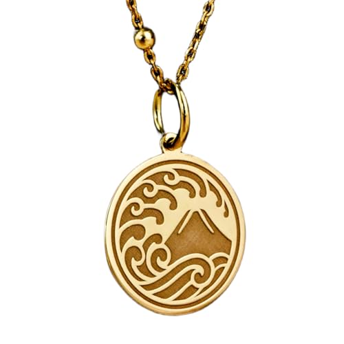 Argent sterling 925 collier vagues résistant à l'eau pour passionnés de surf