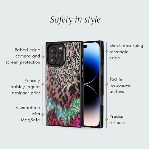 Image of COCOMII Rectangle for iPhone 16 Pro Max Case, Botanical Leopard