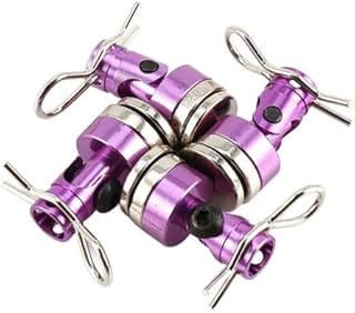 4PCS Magnetic Invisible Body Post Mount with R Clips Fit for 1/10 RC Car HSP (Purple)