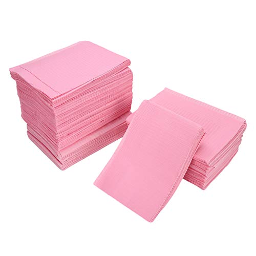 125 Pcs Dental Bibs, Disposable Waterproof Table Covers, 17.7 X 13 Inch Dental Bibs Piercing Bibs Nail Art Paper Personal Hygiene Microblading Supplies for Keep Clean