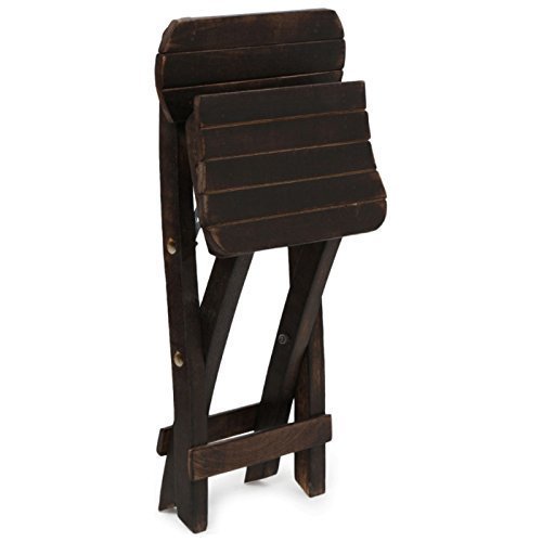 Image of Wooden Foldable Baby Chair for Kids (Brown)