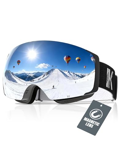 Innerking® Magnetic Ski Goggles, Interchangeable Lens Snow Goggles SGS Approved,